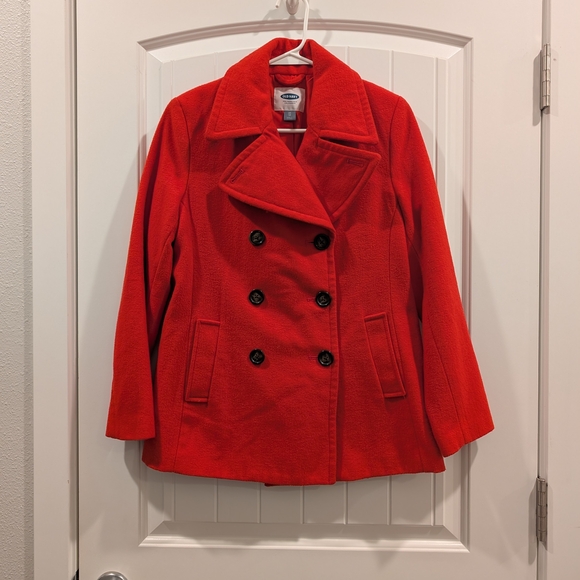 Old Navy Jackets & Blazers - Women's Red Peacoat